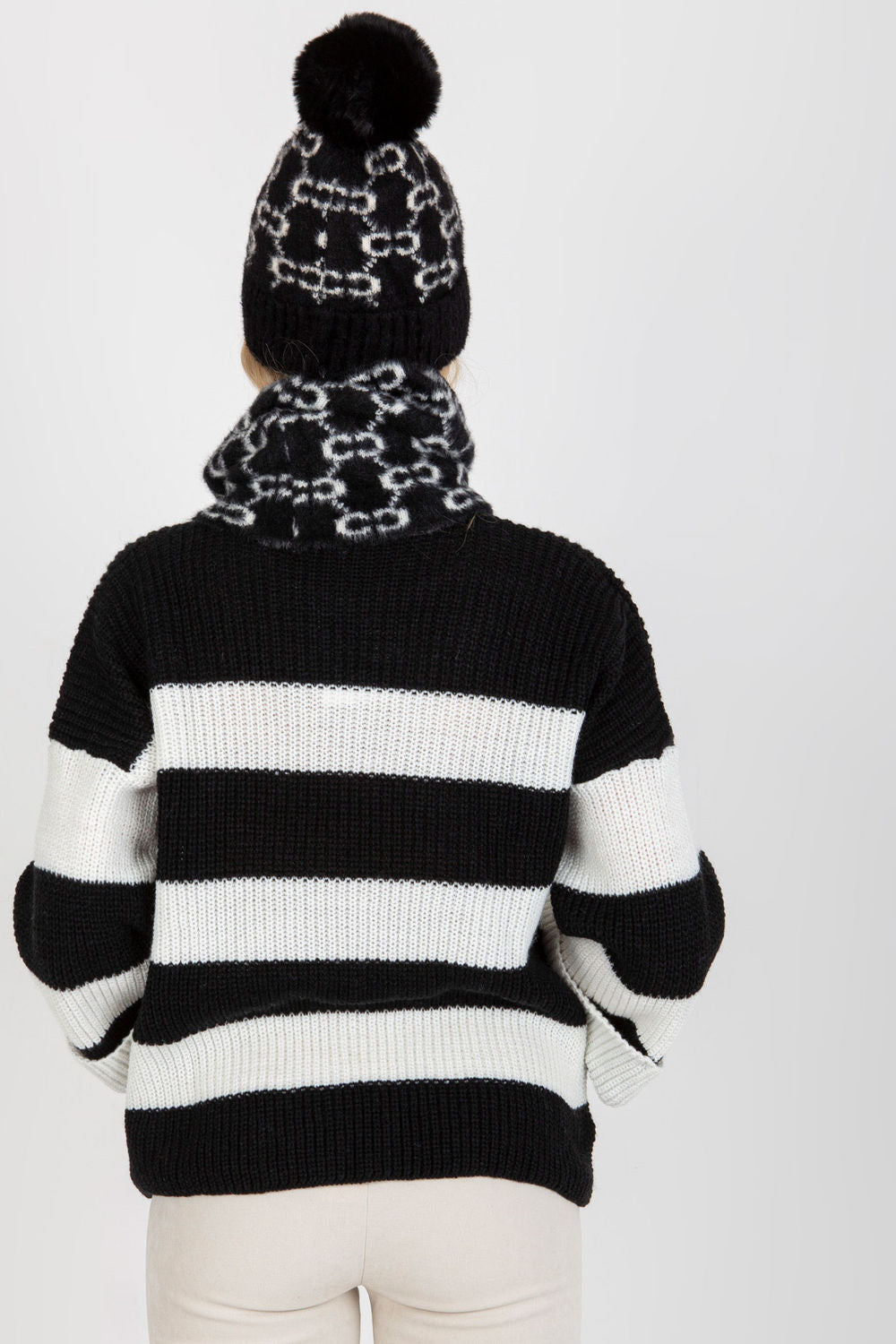 AT White Acrylic Beanie Hat - view 3