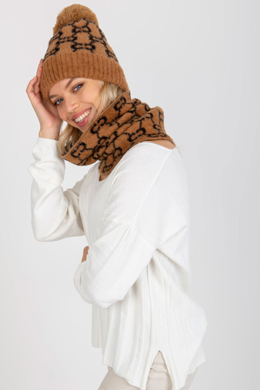 AT Camel Acrylic Beanie Hat - view 2