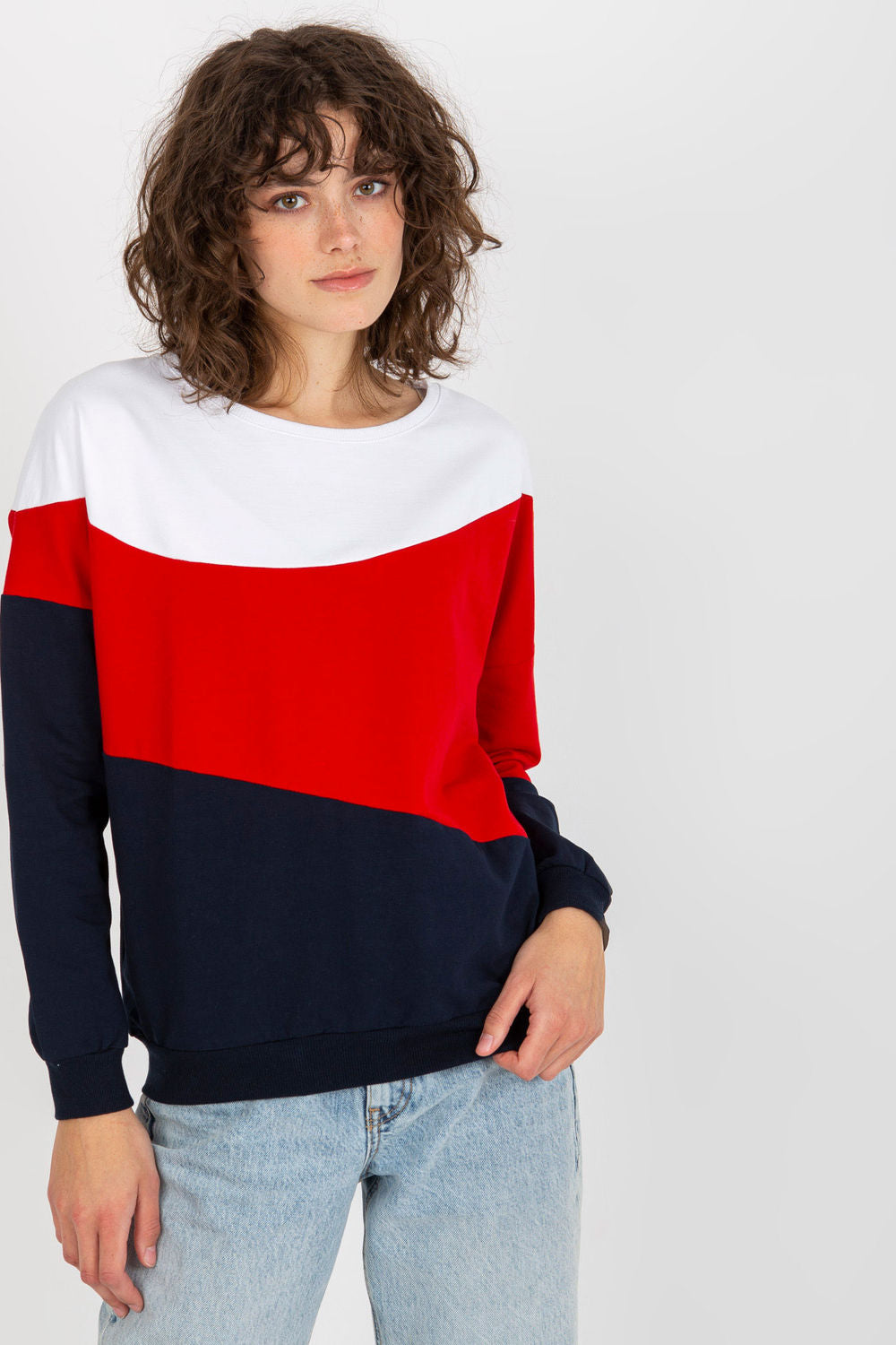 Relevance Navy Long Sleeve Cotton Sweatshirt