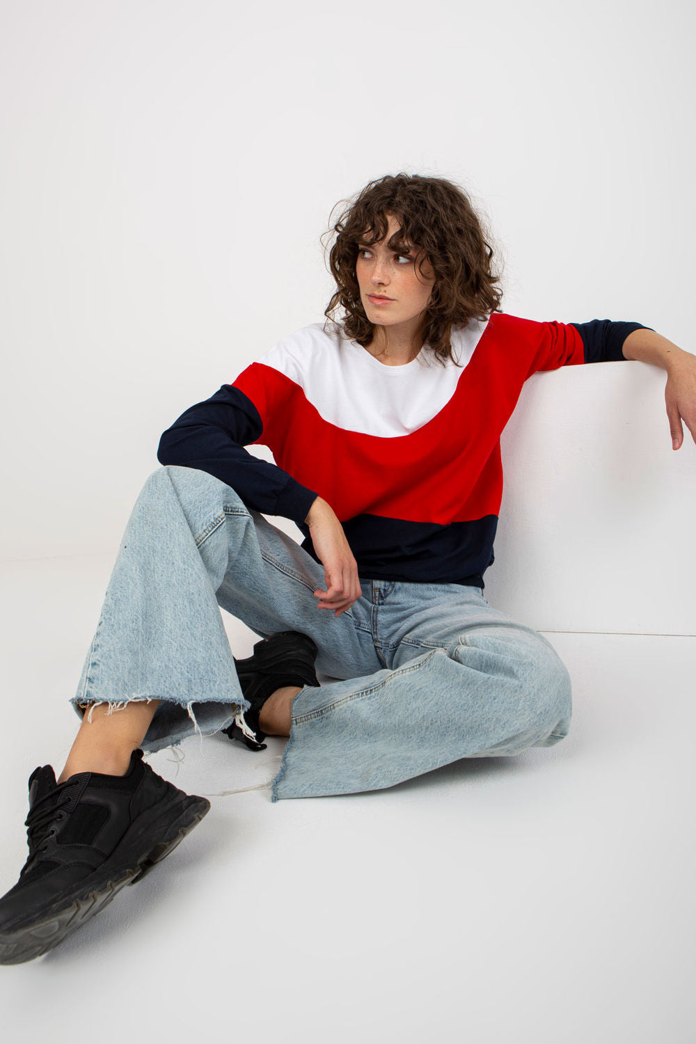 Relevance Navy Long Sleeve Cotton Sweatshirt - view 2