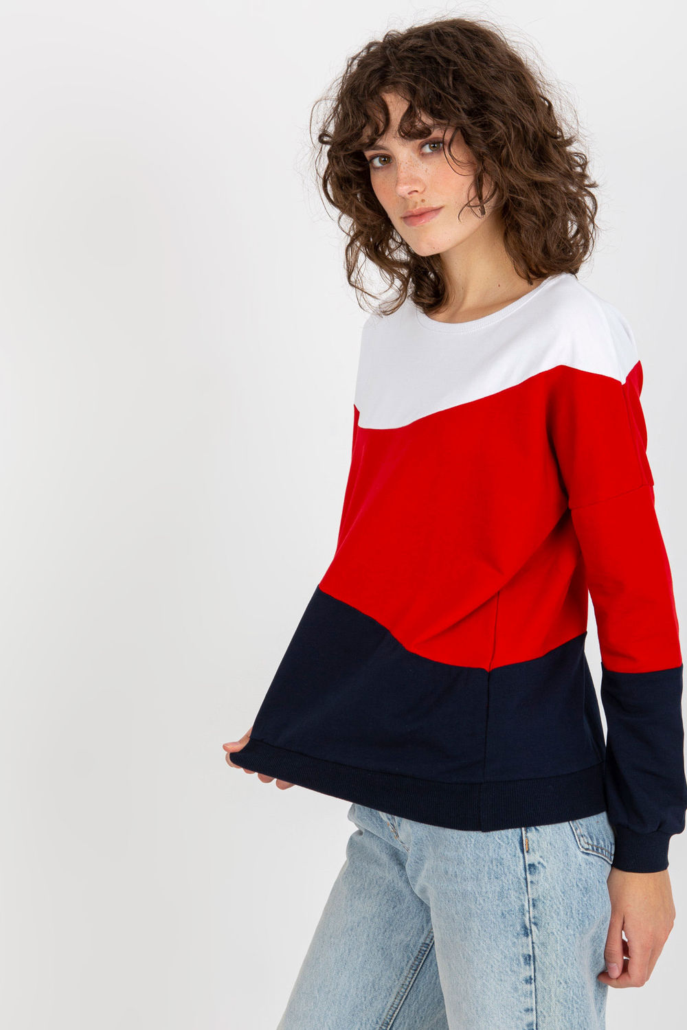 Relevance Navy Long Sleeve Cotton Sweatshirt - view 3