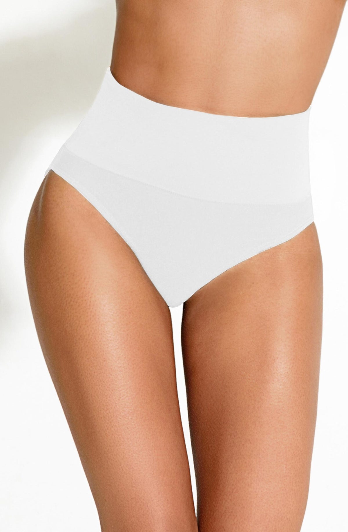 Control Body Tummy White Briefs