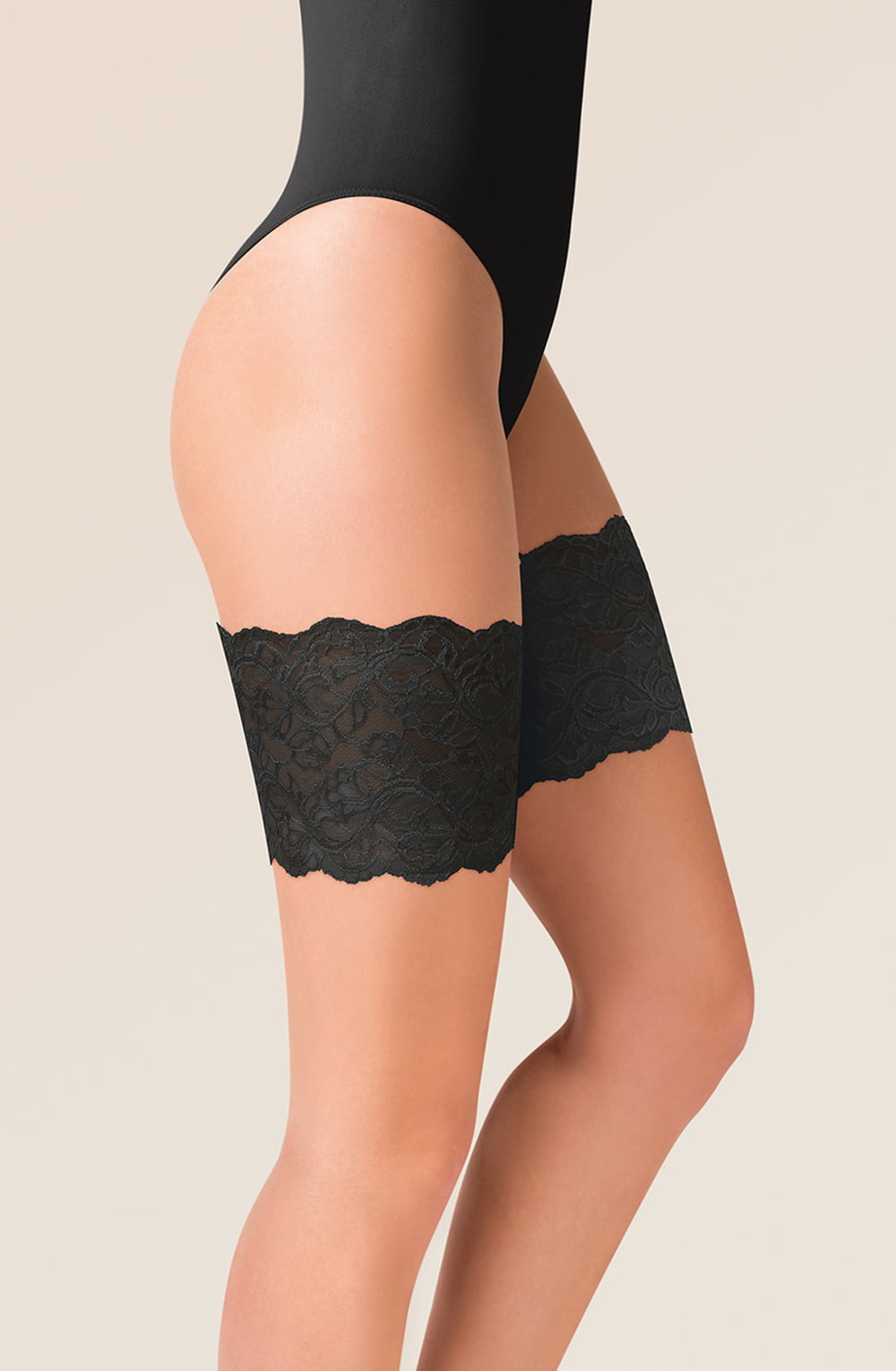 Gabriella Black Lace Thigh Bands