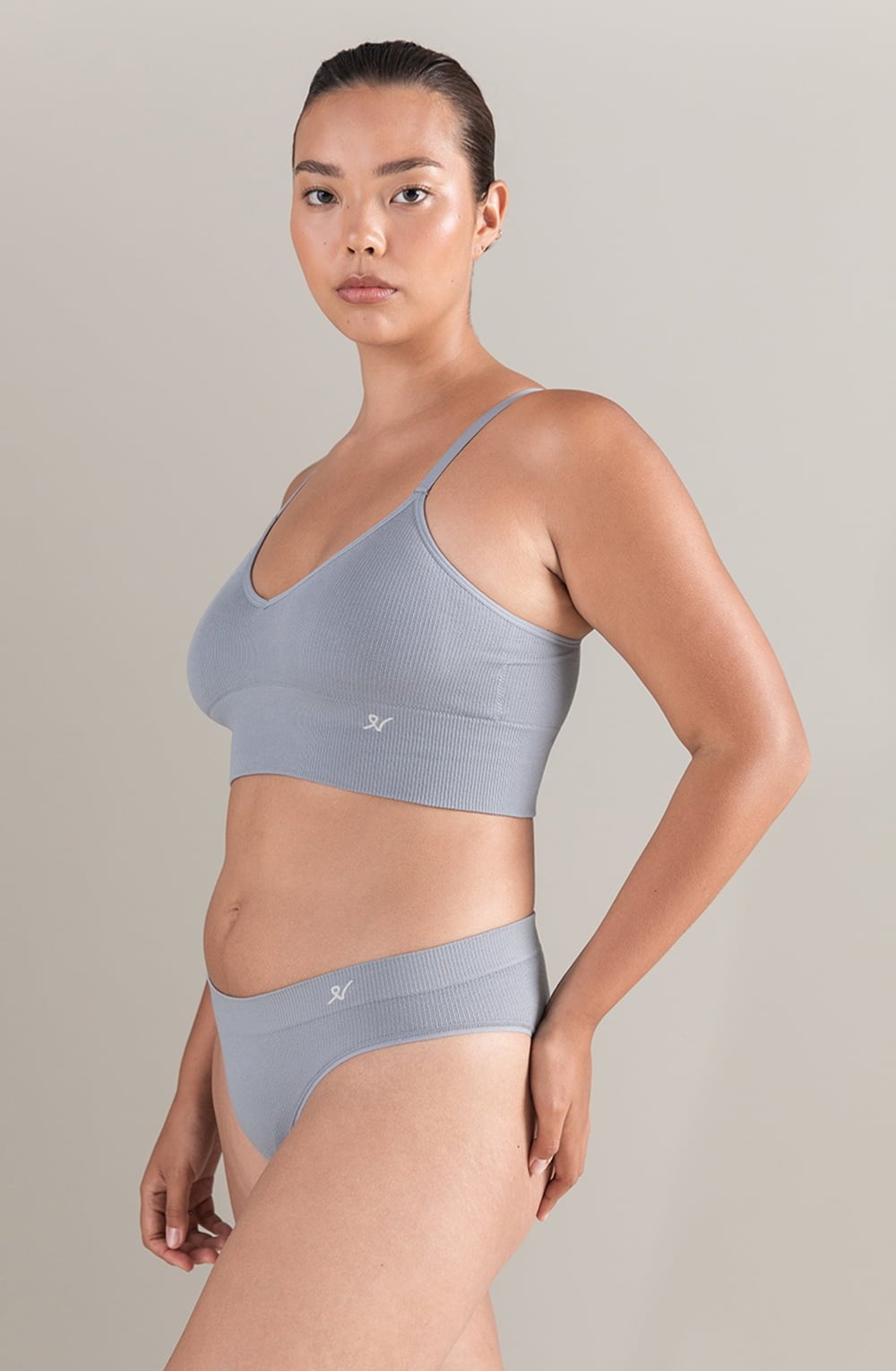 The TENCELâ„¢ Seamless Bralette Storm Grey