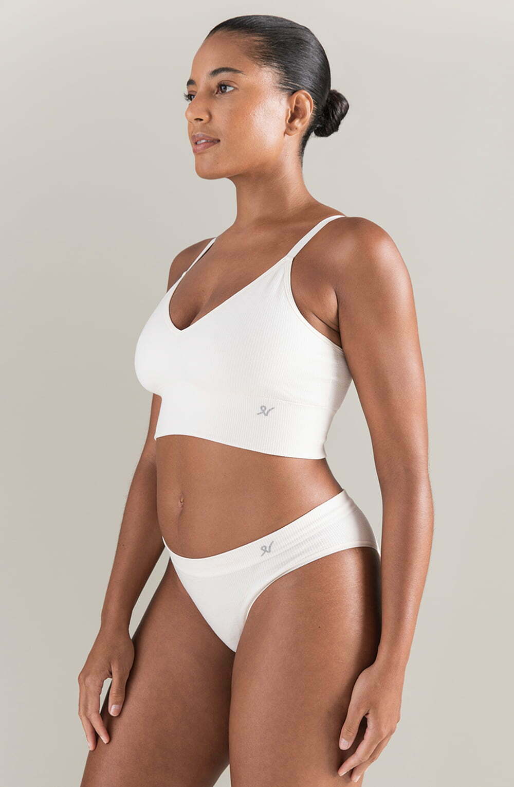 The TENCELâ„¢ Seamless Bralette White Sand