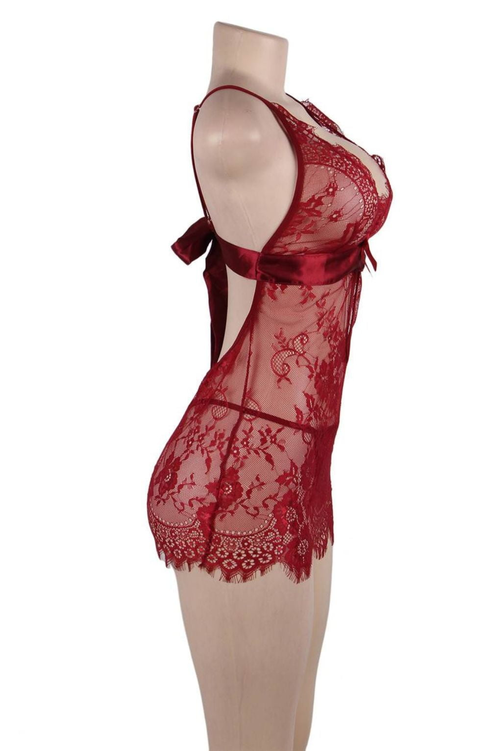 YesX Hot Red Lace Chemise - view 7