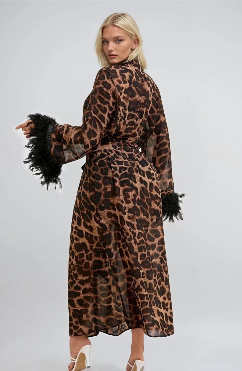 YesX Leopard Print Robe - view 3