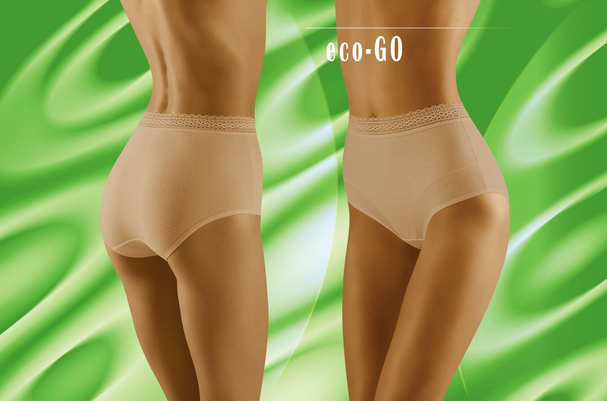 Wolbar Eco-Go Beige Lace High Waisted Briefs - view 5