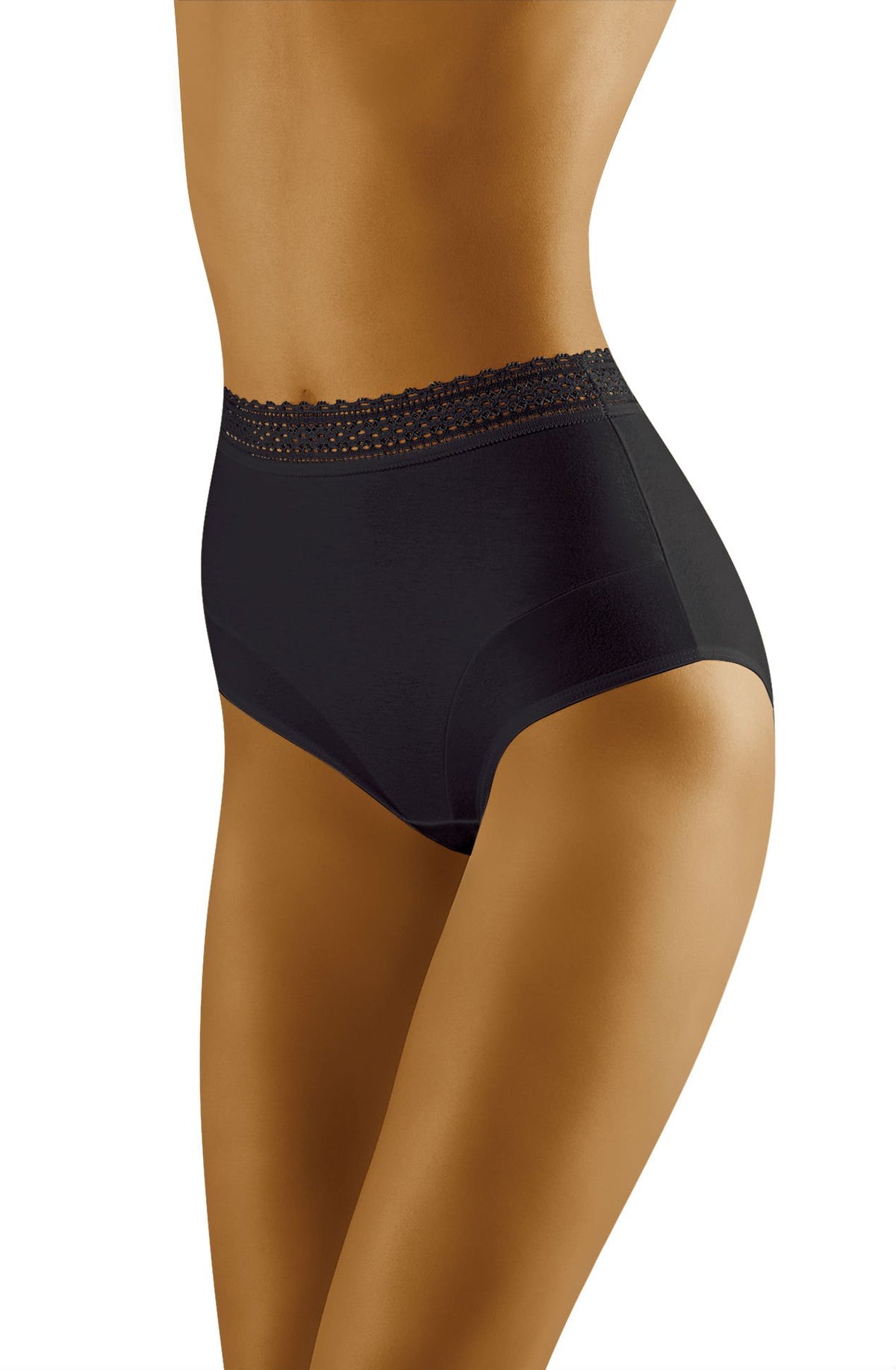 Wolbar Eco-Go Black Lace High Waisted Briefs - view 2