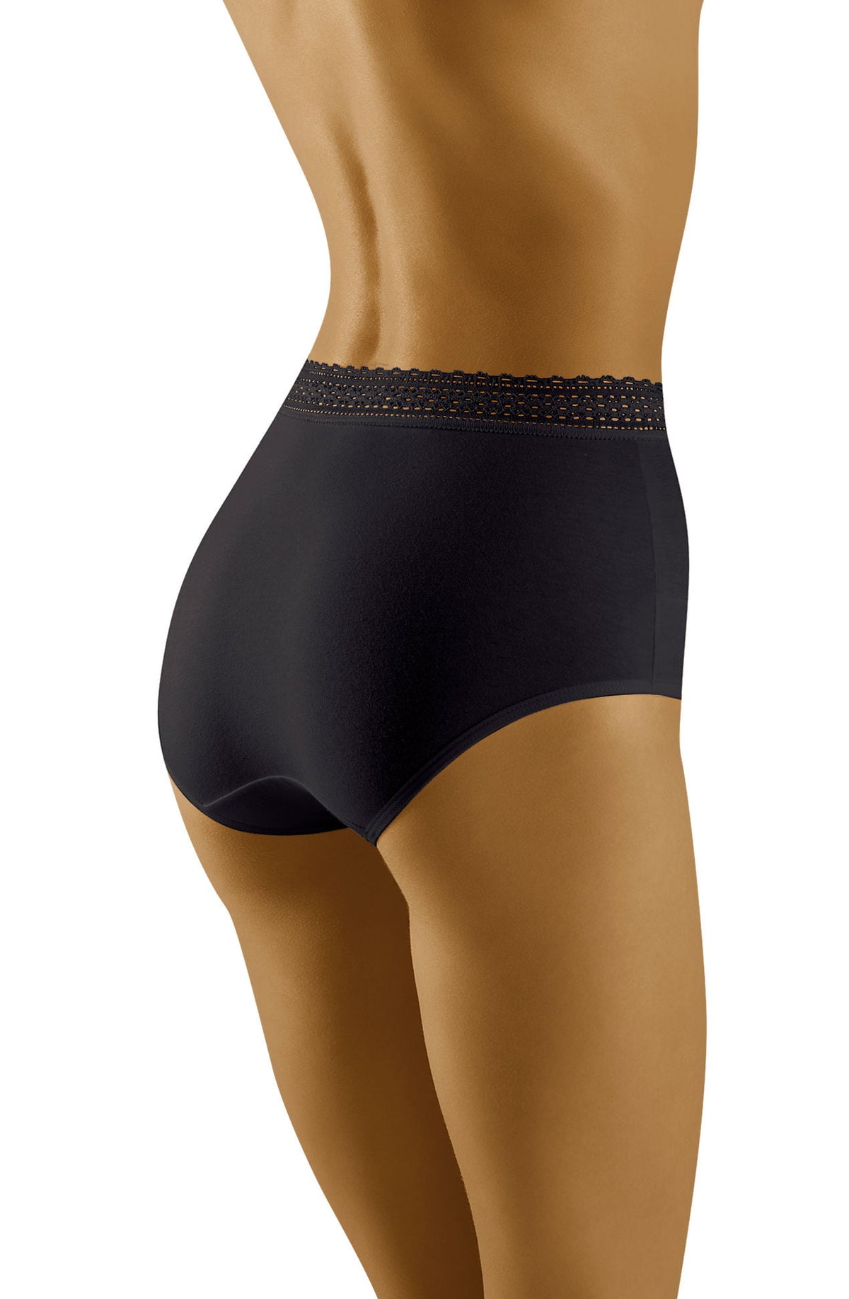 Wolbar Eco-Go Black Lace High Waisted Briefs - view 4