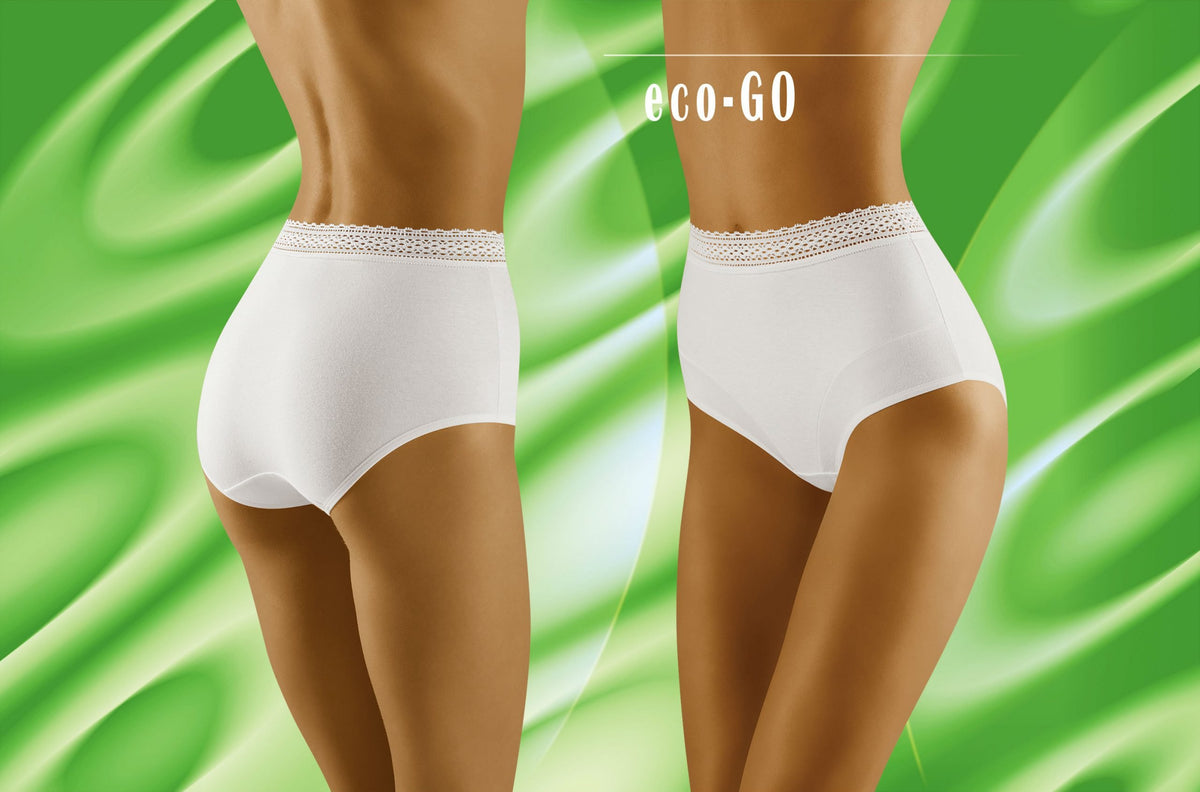 Wolbar Eco-Go White Lace High Waisted Briefs - view 5