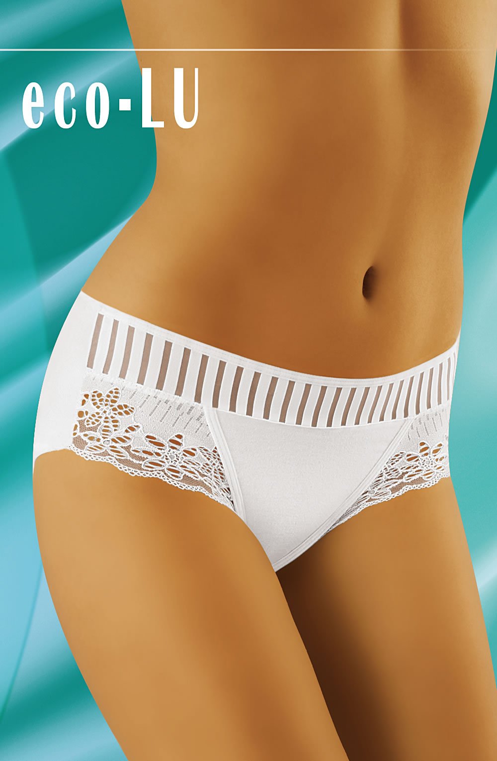 Wolbar White Striped Briefs