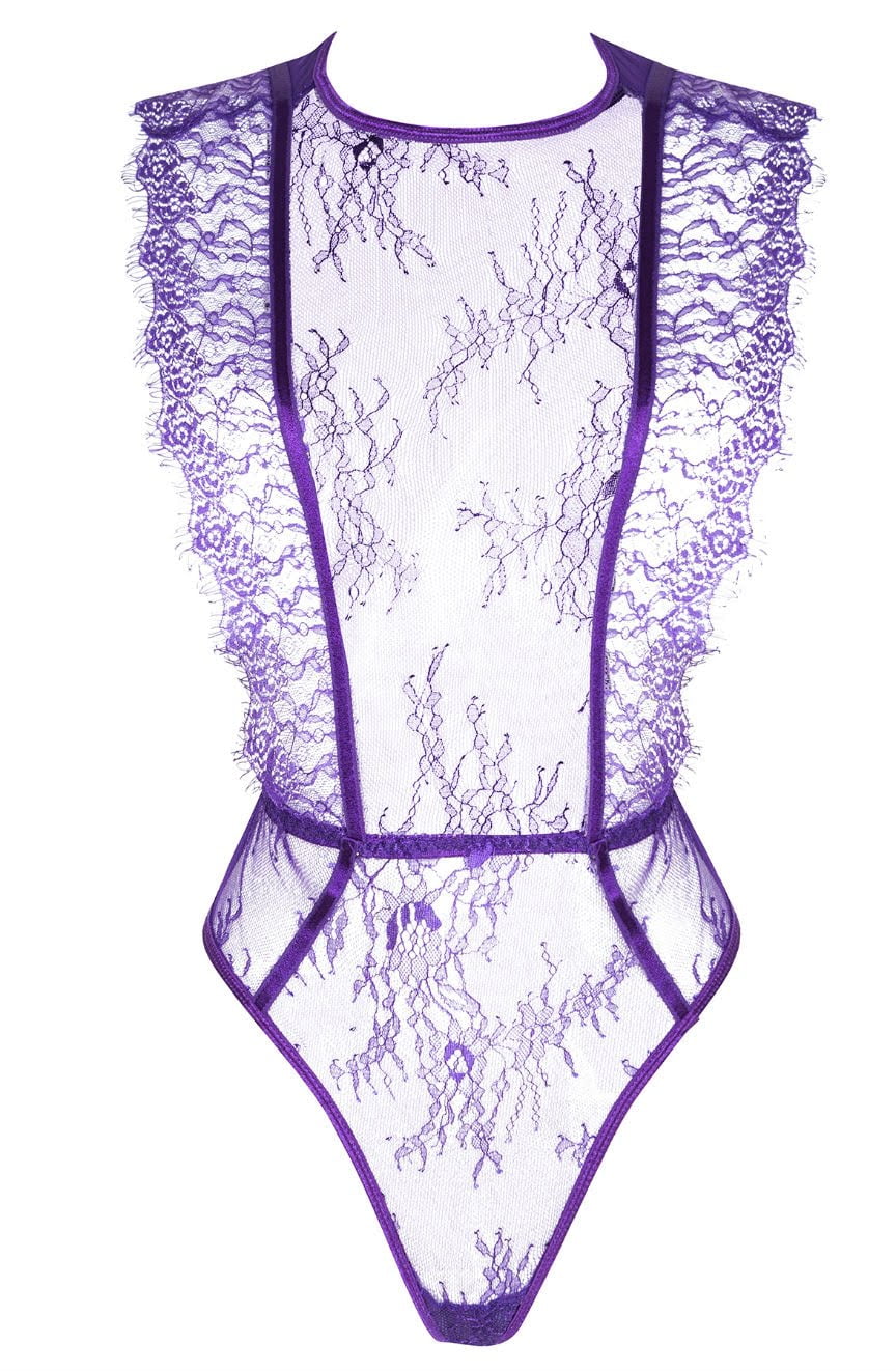 Beauty Night Emiliana Purple Lace Underwired Teddy - view 8