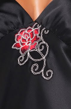 Irall Dakota Black Satin Floral Nightdress - view 2