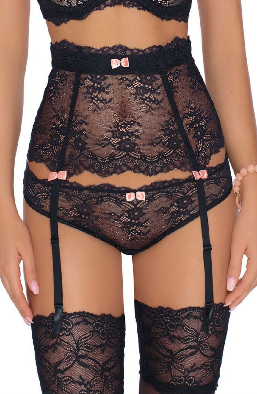 Roza Ambre Black Thong
