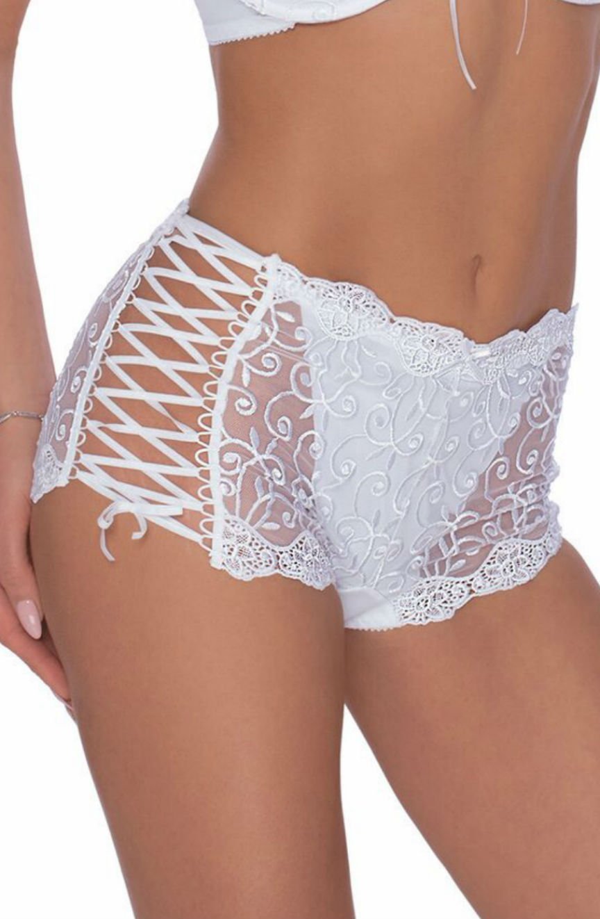 Roza Ginewra White Lace Shorts - view 4
