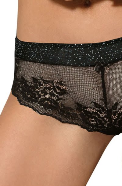 Roza Kena Black Lace Suspender Briefs - view 2