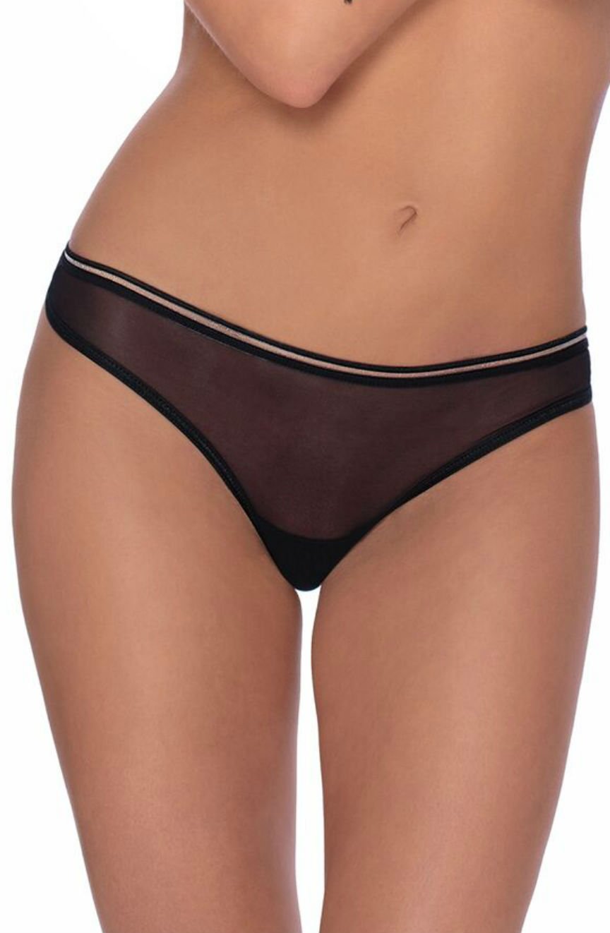 Roza Lica Black Mesh Thong