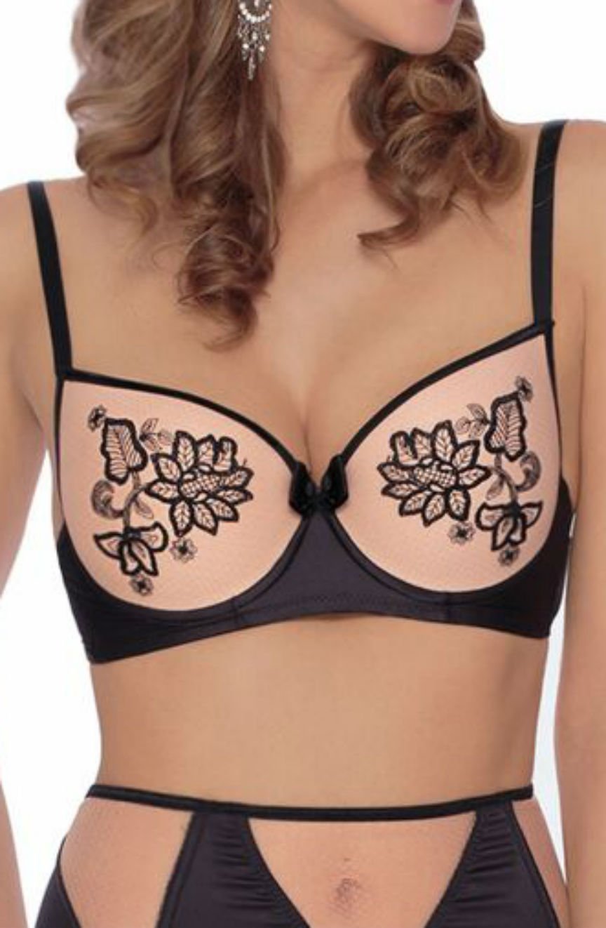 Roza Mehendi Black Push Up Bra - view 2