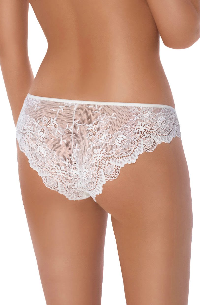Roza Mela Cream Lace Floral Briefs - view 3