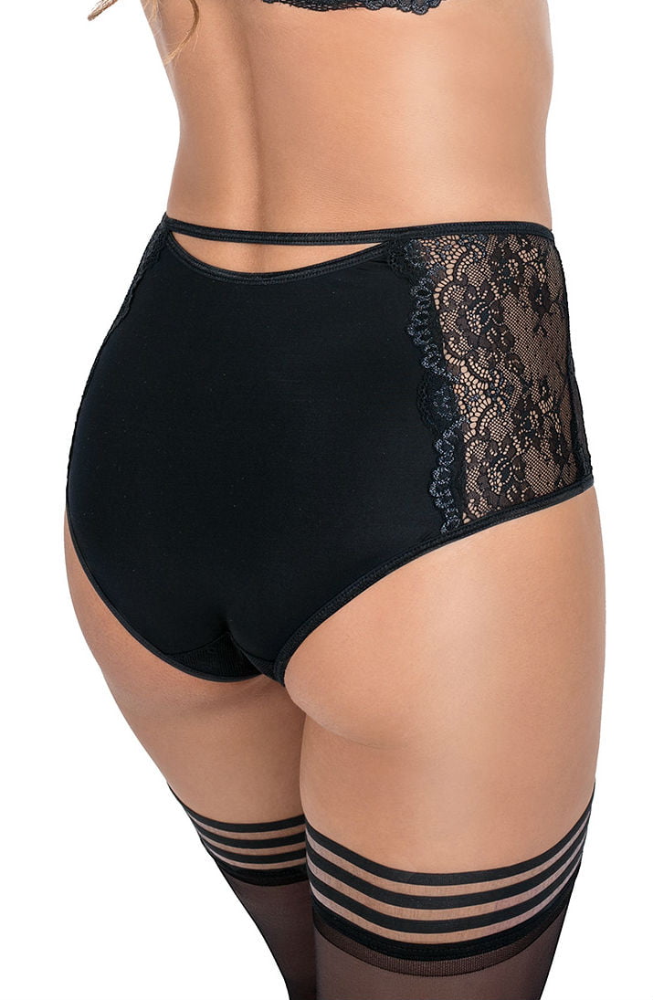 Roza Zulaj Black Lace Floral Boxer Briefs - view 6