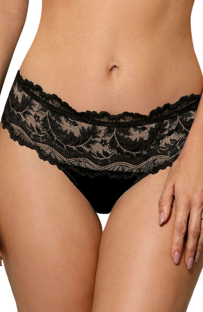 Roza Sefia Black Lace Briefs