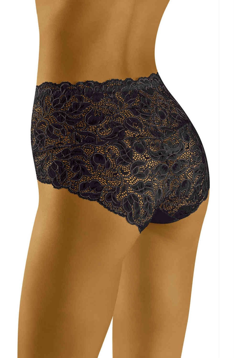Wolbar Teri Black Lace Floral Briefs - view 2