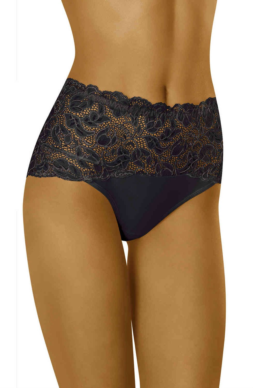 Wolbar Teri Black Lace Floral Briefs