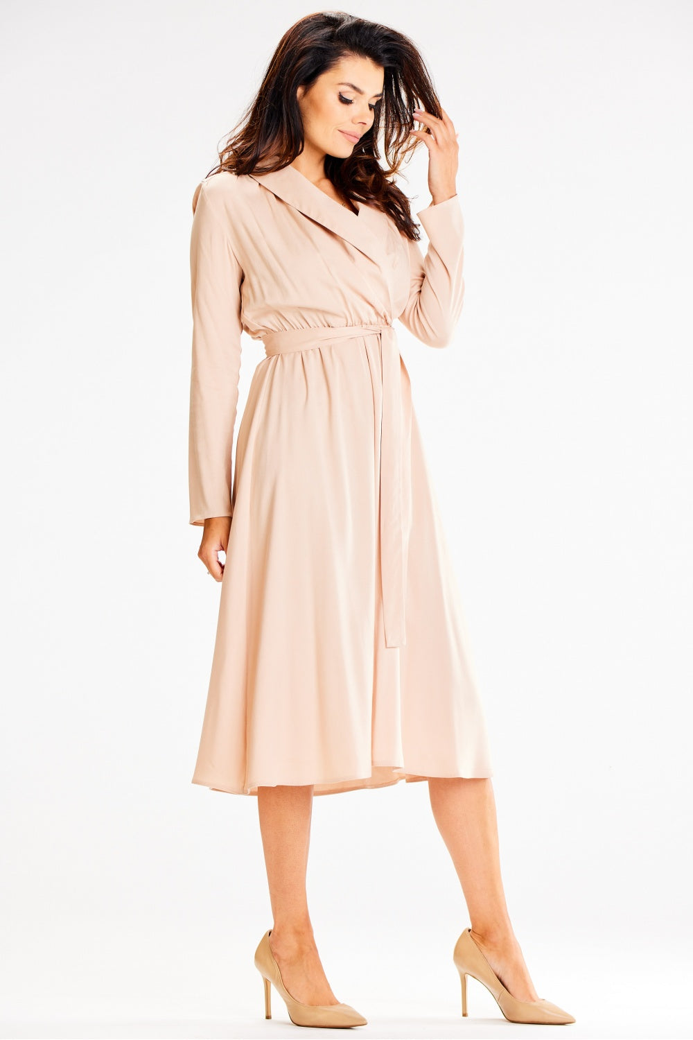 Awama Beige Flared Dress - view 2