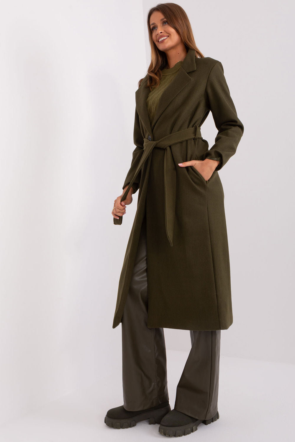 Och Bella Khaki Coat - view 2