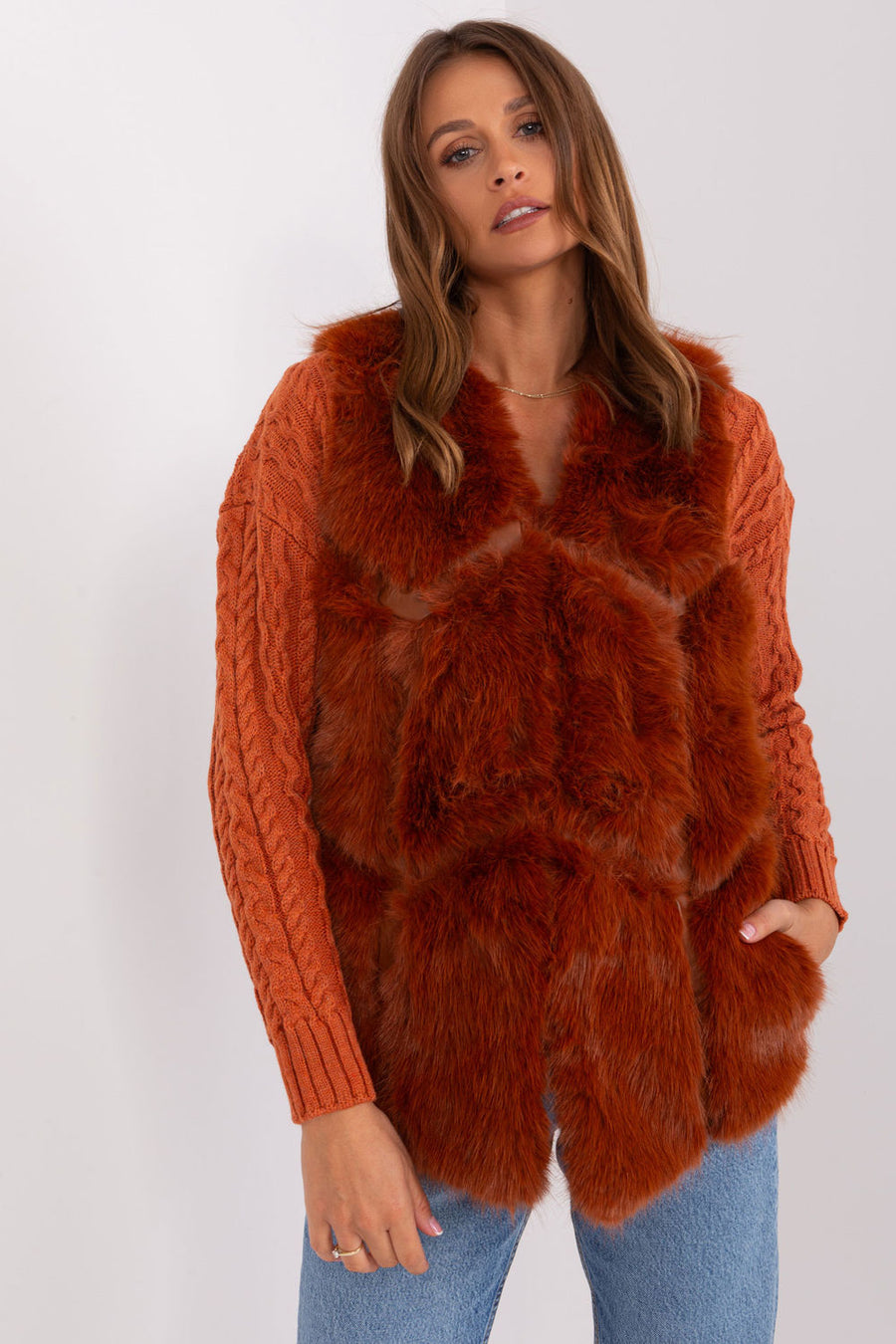 AT Dark Orange Hooded Gilet