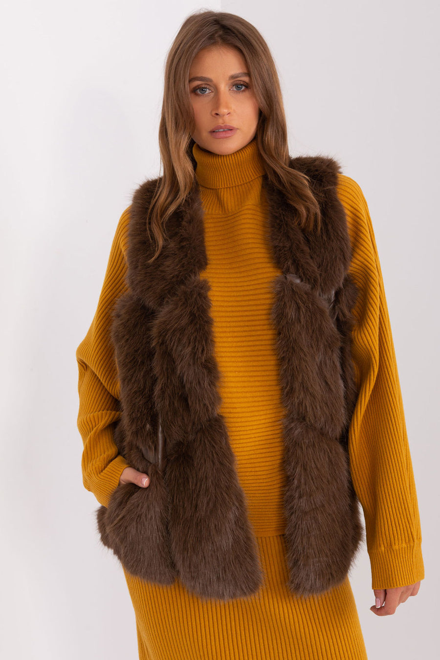 AT Dark Brown Hooded Gilet
