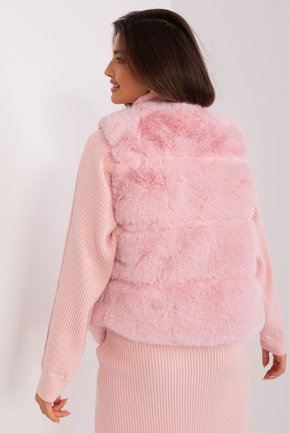 AT Light Pink Polyester Gilet - view 3