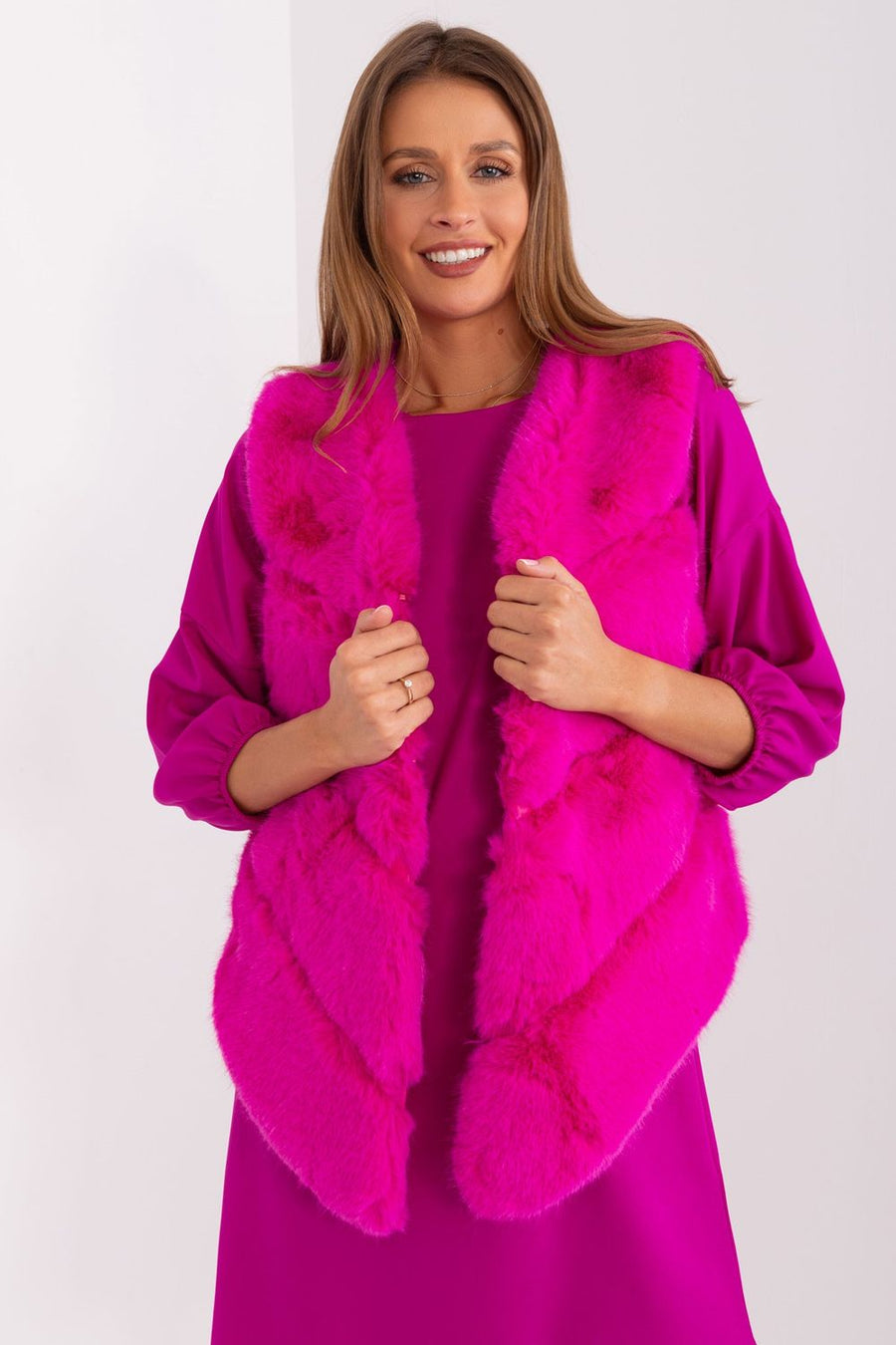 AT Fuchsia Polyester Gilet