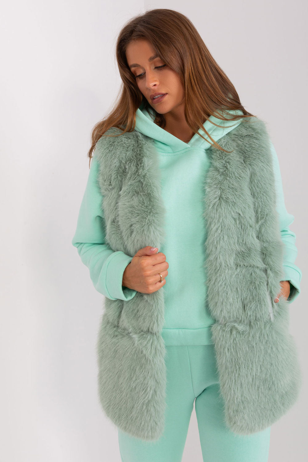 AT Pistachio Polyester Gilet