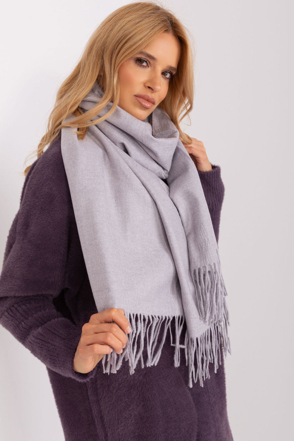 AT Light Violet Shawl - view 2