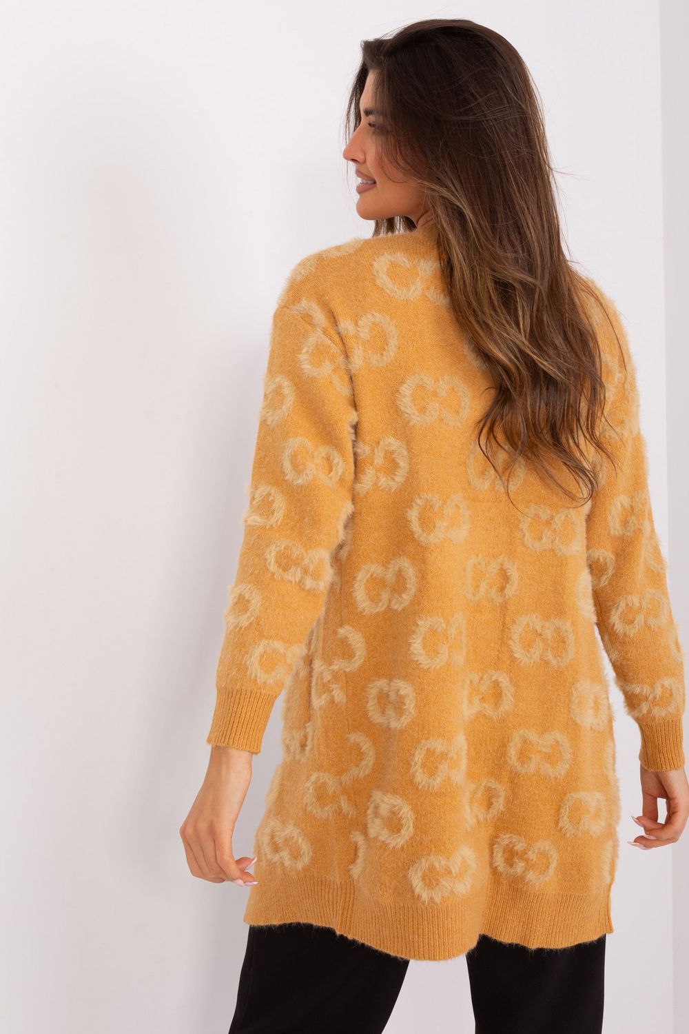 AT Camel Long Sleeve Cardigan with Pockets - view 3