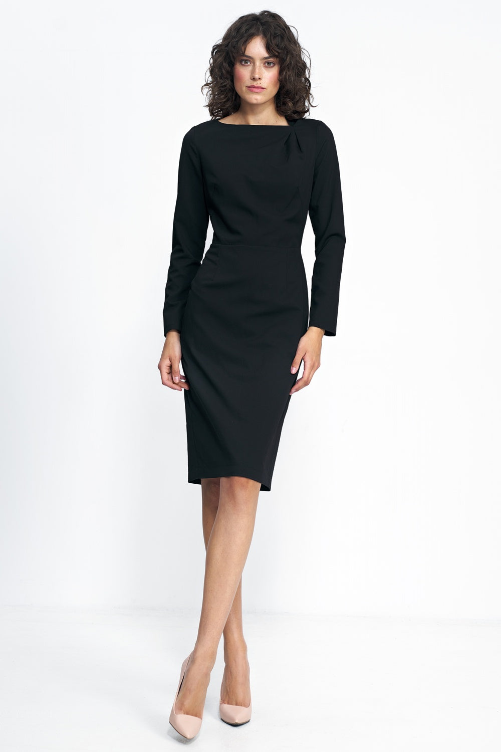 Nife Black Pleated Dress - view 2