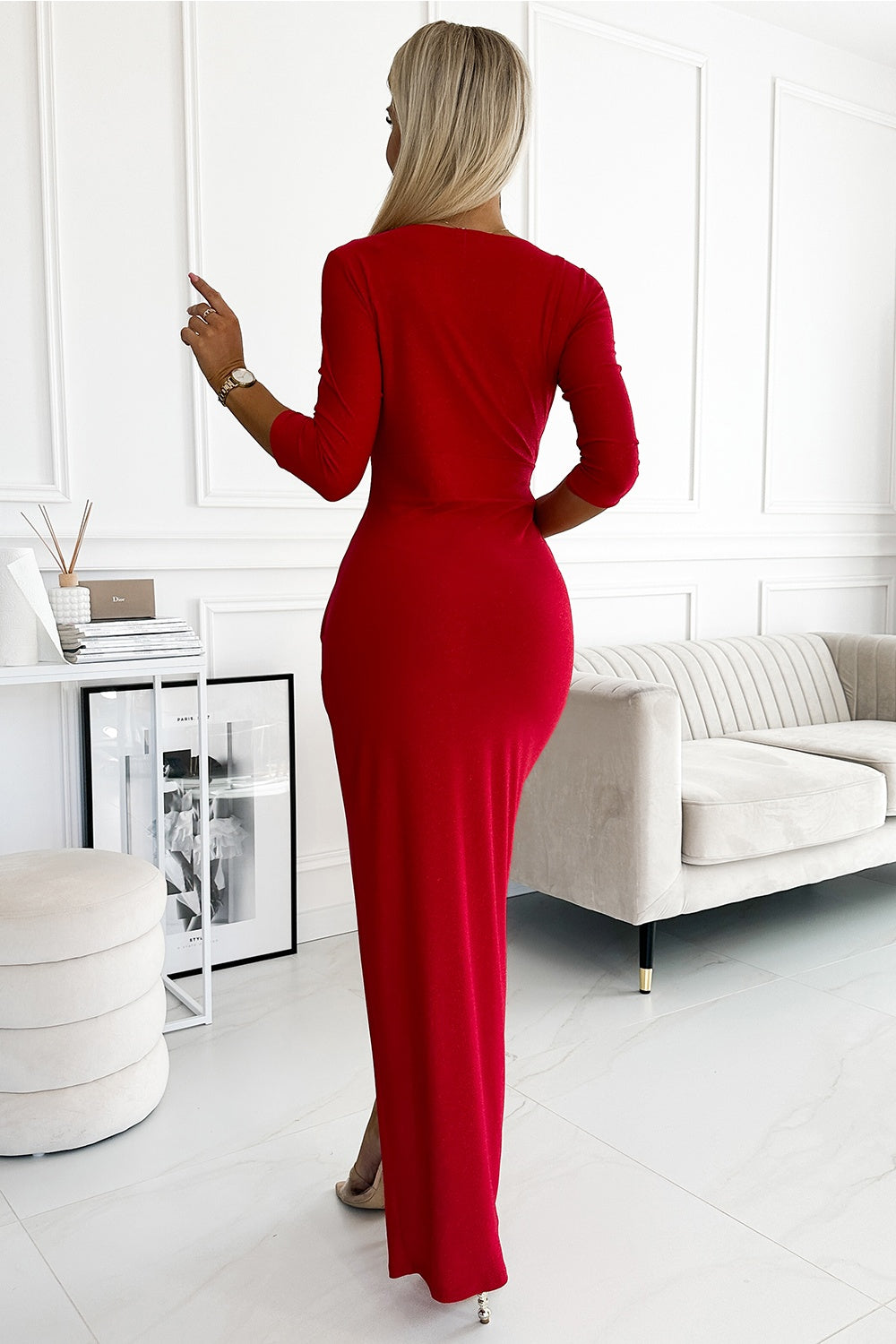 Numoco Glitter Wrap Maxi Dress - view 2
