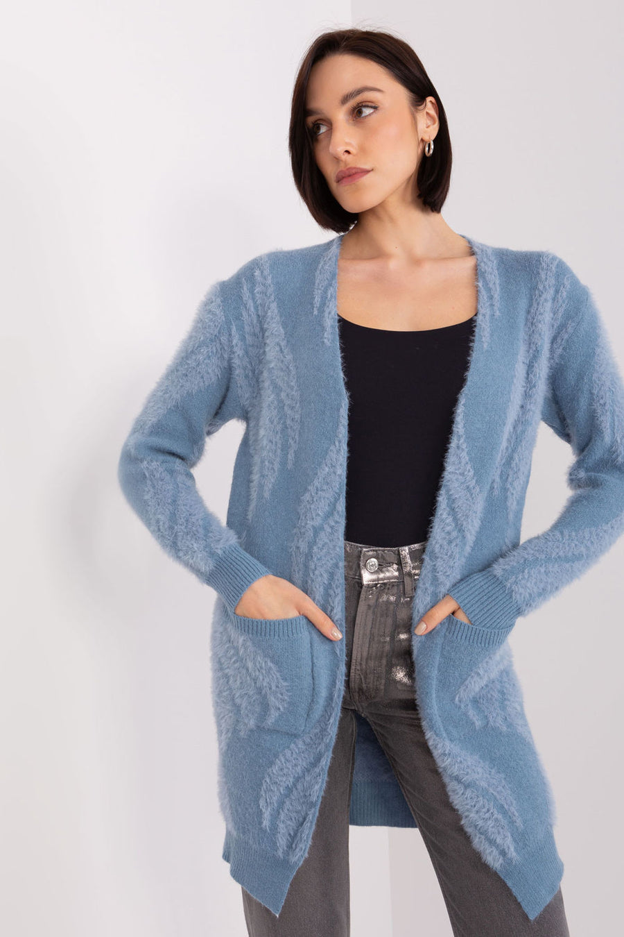 AT Blue Long Sleeve Cardigan