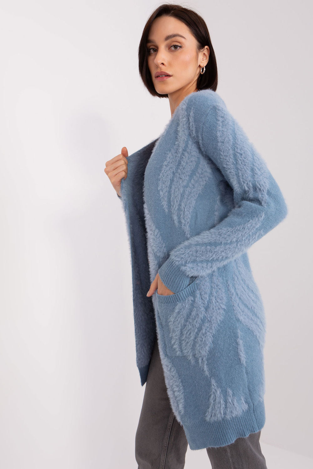 AT Blue Long Sleeve Cardigan - view 2