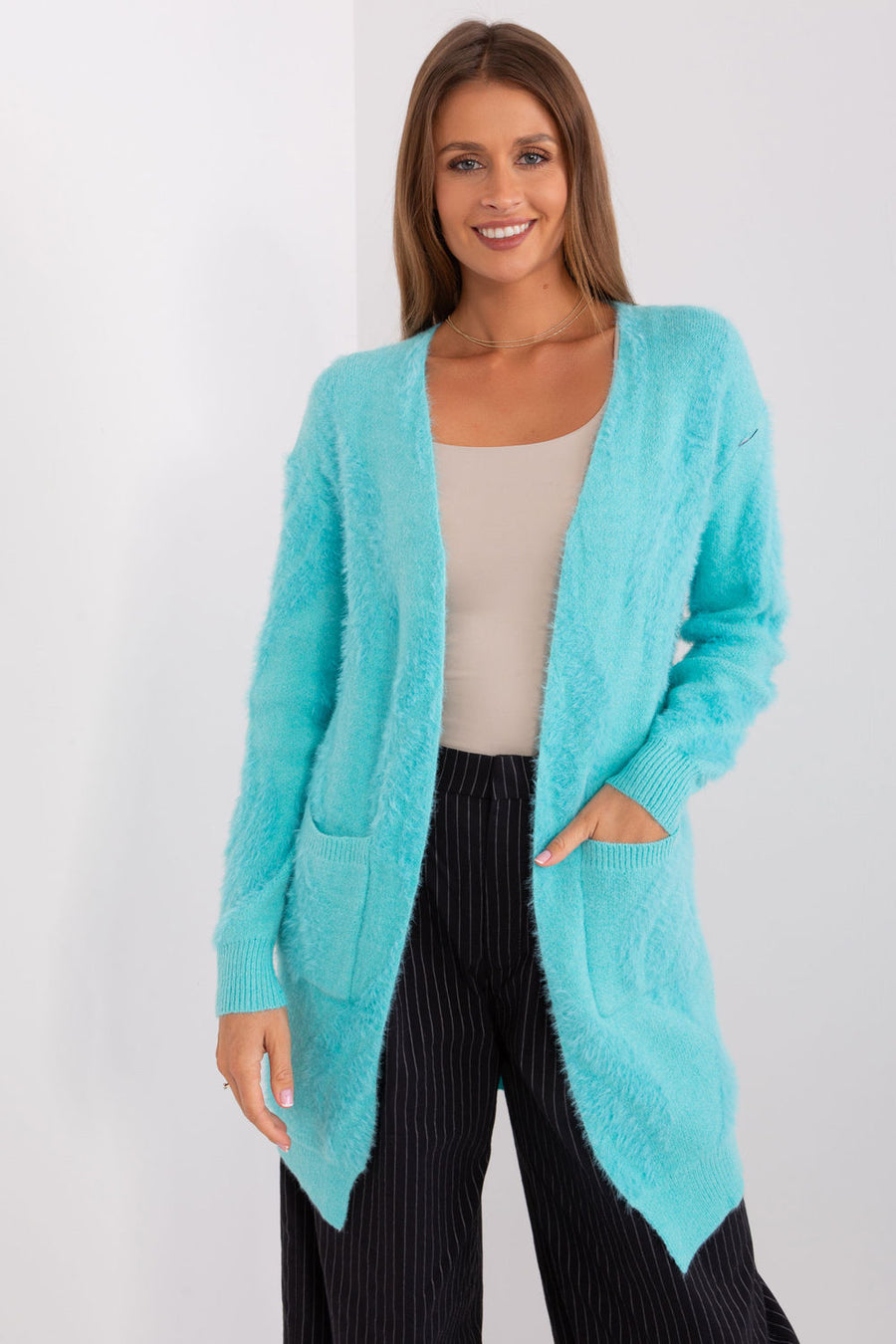 AT Mint Long Sleeve Cardigan