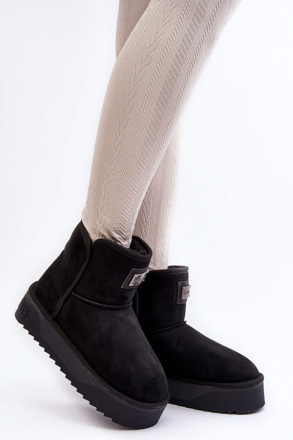 Step In Style Black Warm Lined Snow Boots