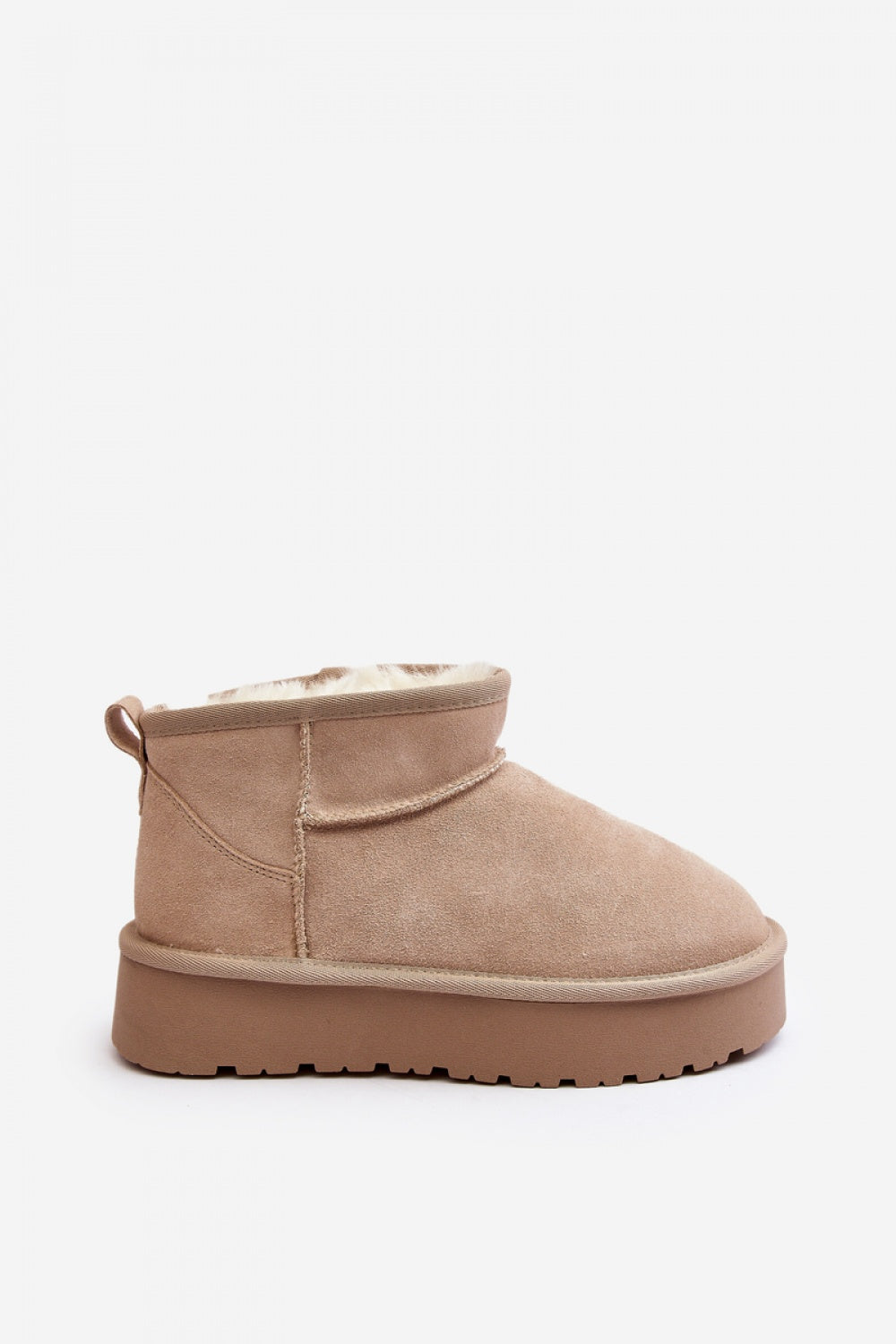 Step In Style Nucca Beige Leather Platform Snow Boots - view 3