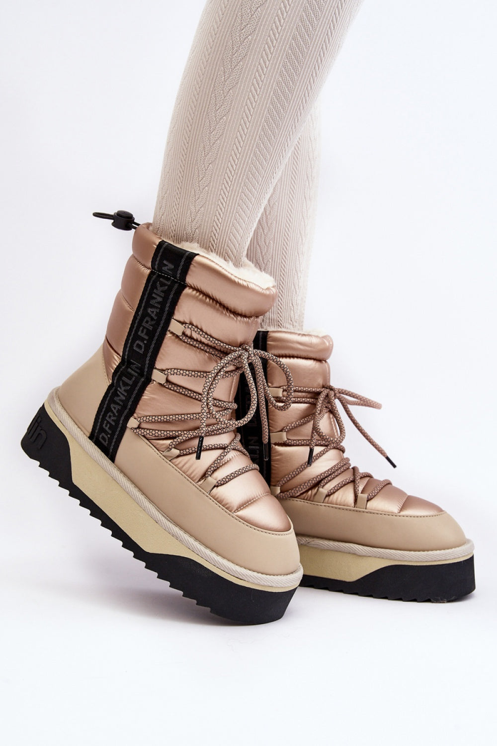 Step In Style Beige Warm Lined Snow Boots