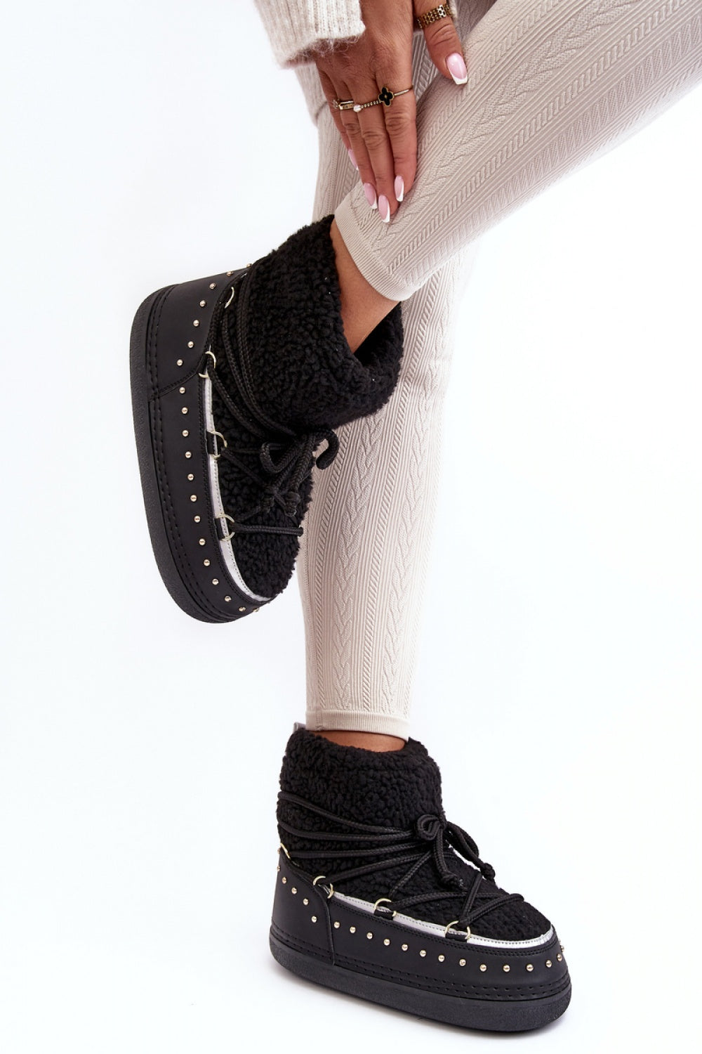Step In Style Rohes Black Platform Warm Lined Snow Boots