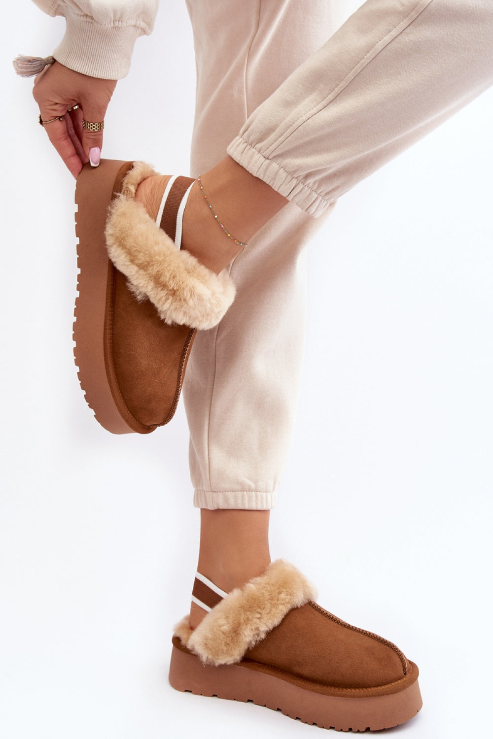 Step In Style Sophienne Camel Suede Platform Slippers - view 2