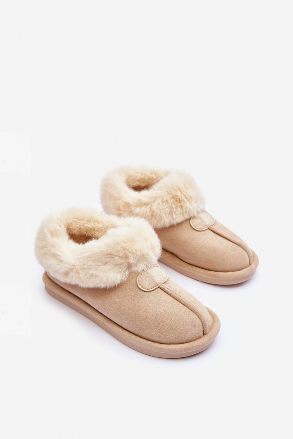 Step In Style Lanoze Light Beige Faux Suede Platform Slippers - view 3