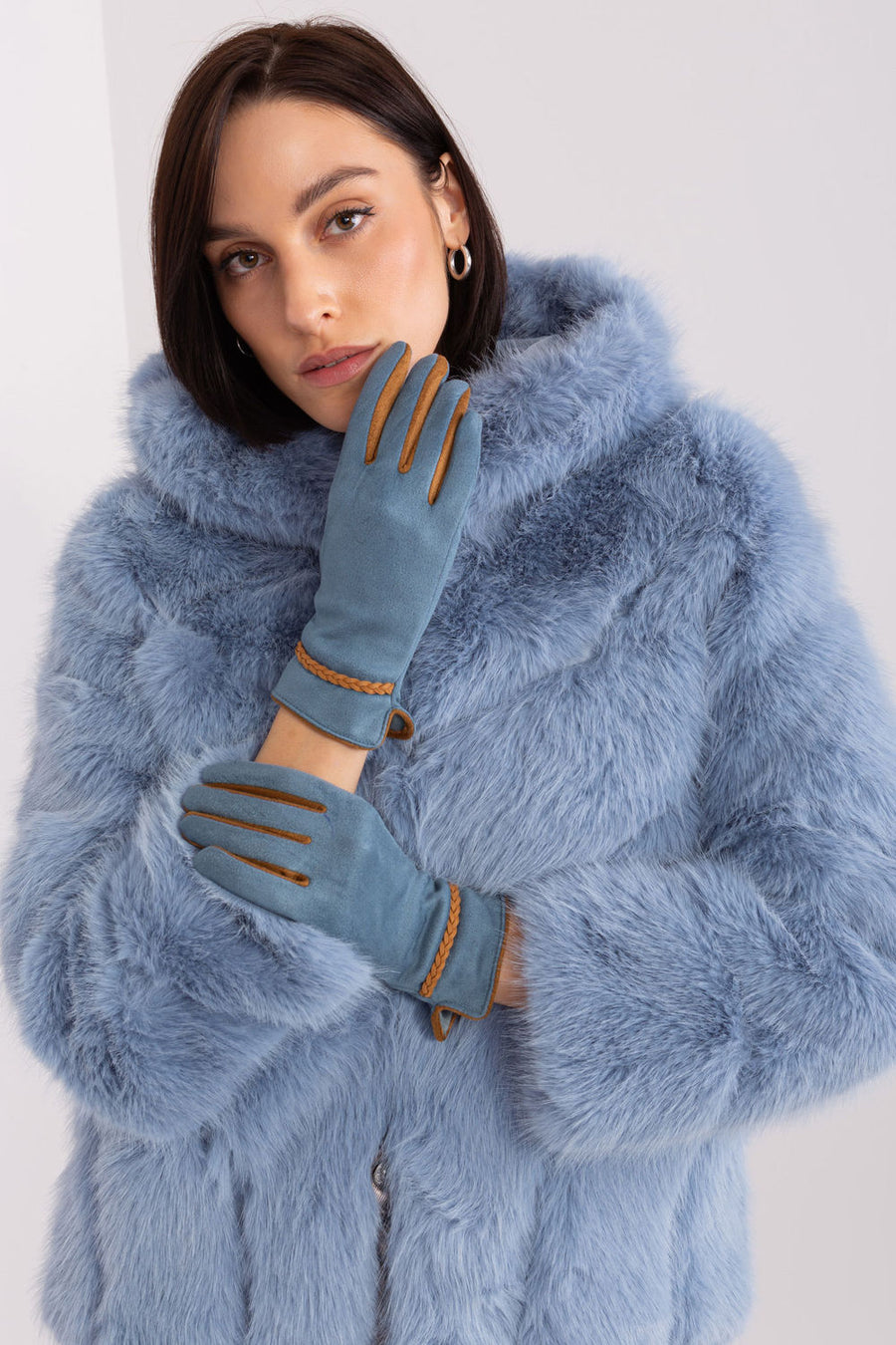 AT Blue Polyester Gloves