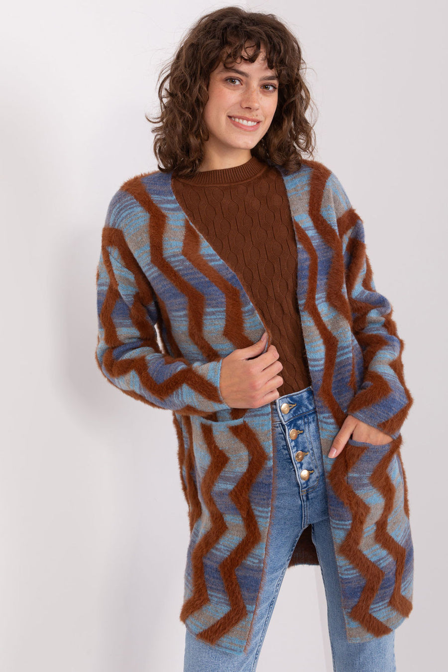 AT Dark Blue Long Sleeve Cardigan